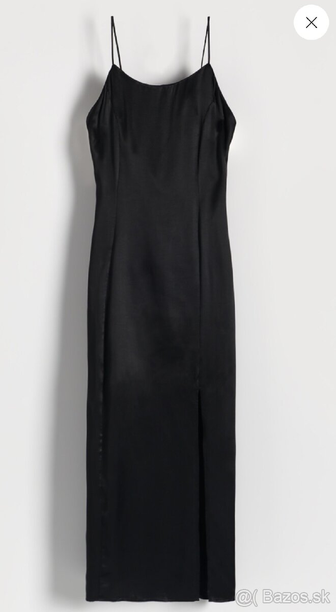 Čierne saténové šaty