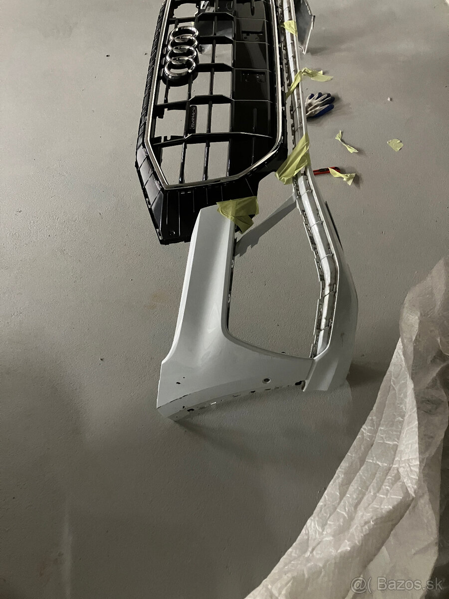 predni naraznik audi q8 bily s-line