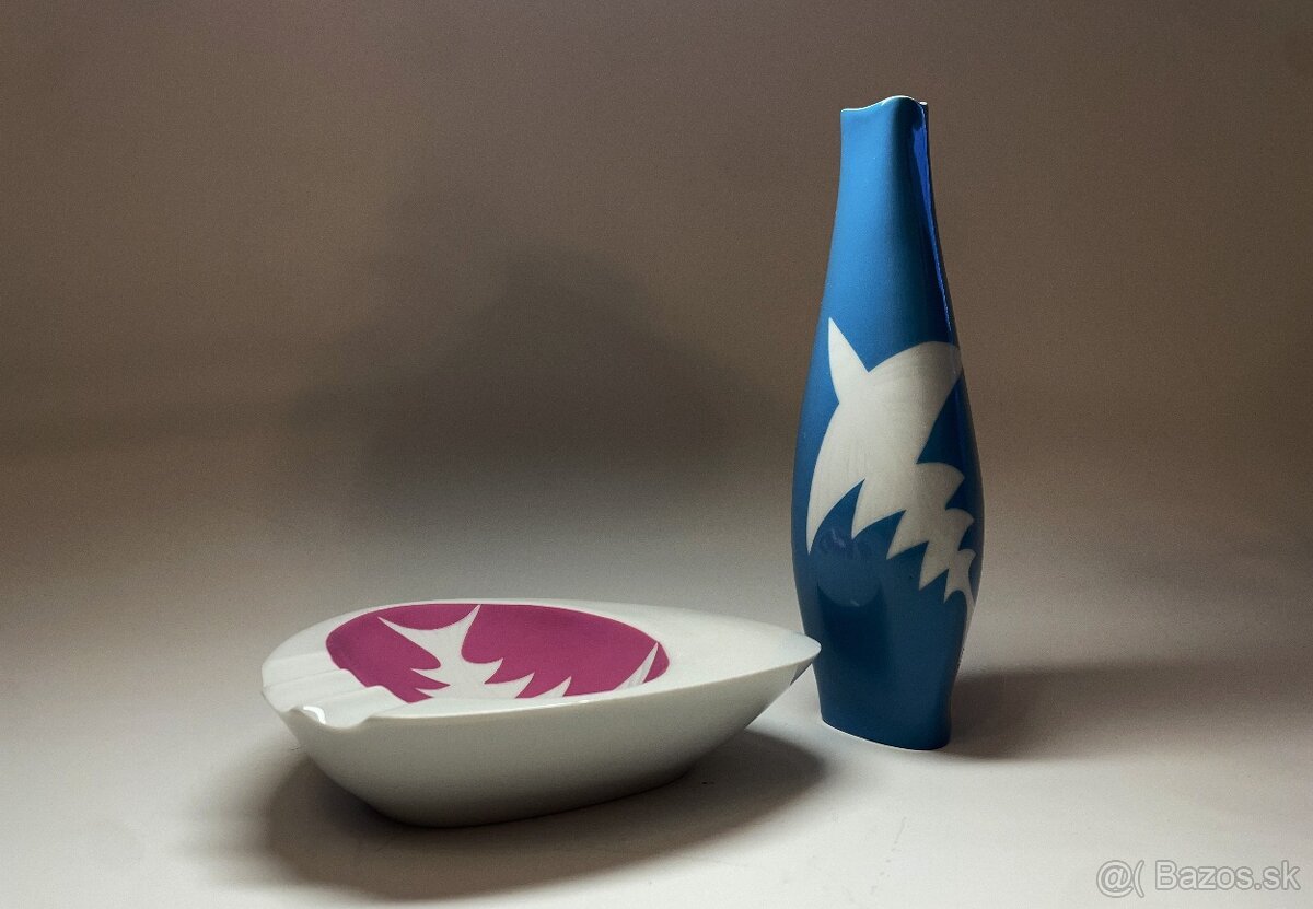 Jaroslav Ježek - váza, popolník, porcelán