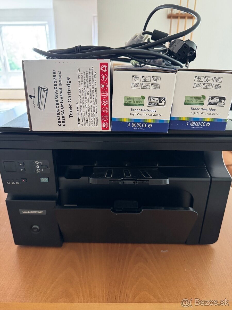 Tlačiareň HP laserjet M1132 MFP + 3 ks tonerov + 2 ks káblov