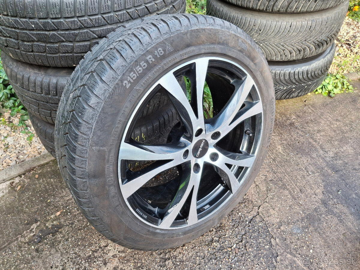 hliníkové disky na Mazdu CX3 18" 5x114,3 aj pneu 215/55 r18