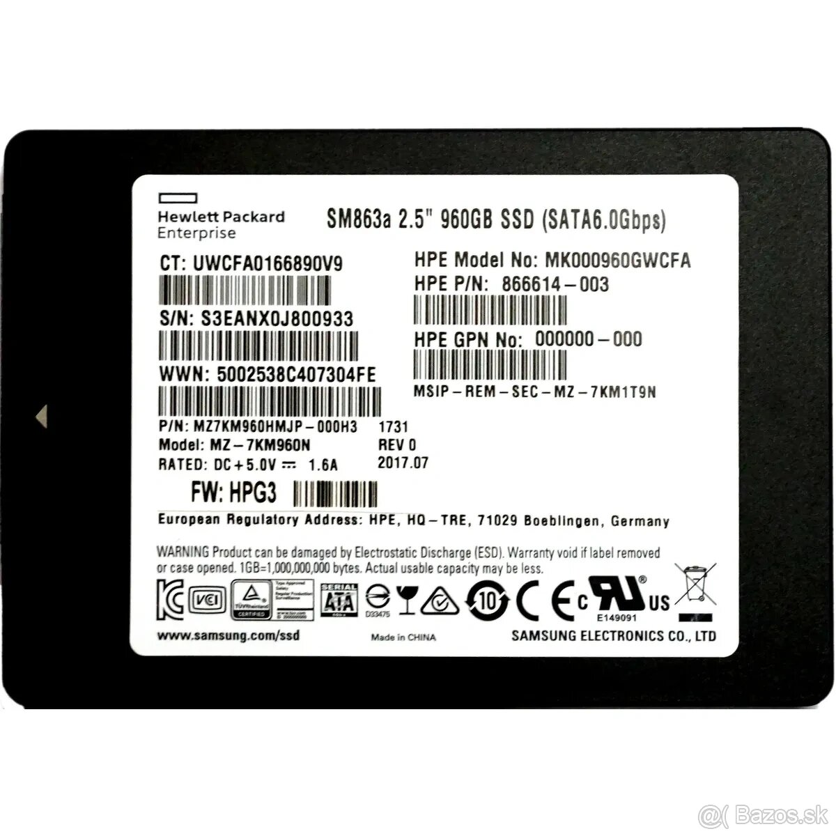 SSD Disk 2,5 1TB SATA Samsung/Micron