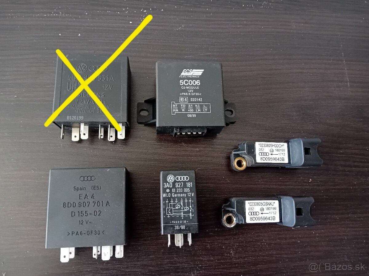 Relé, moduly, senzor Audi A4 B5