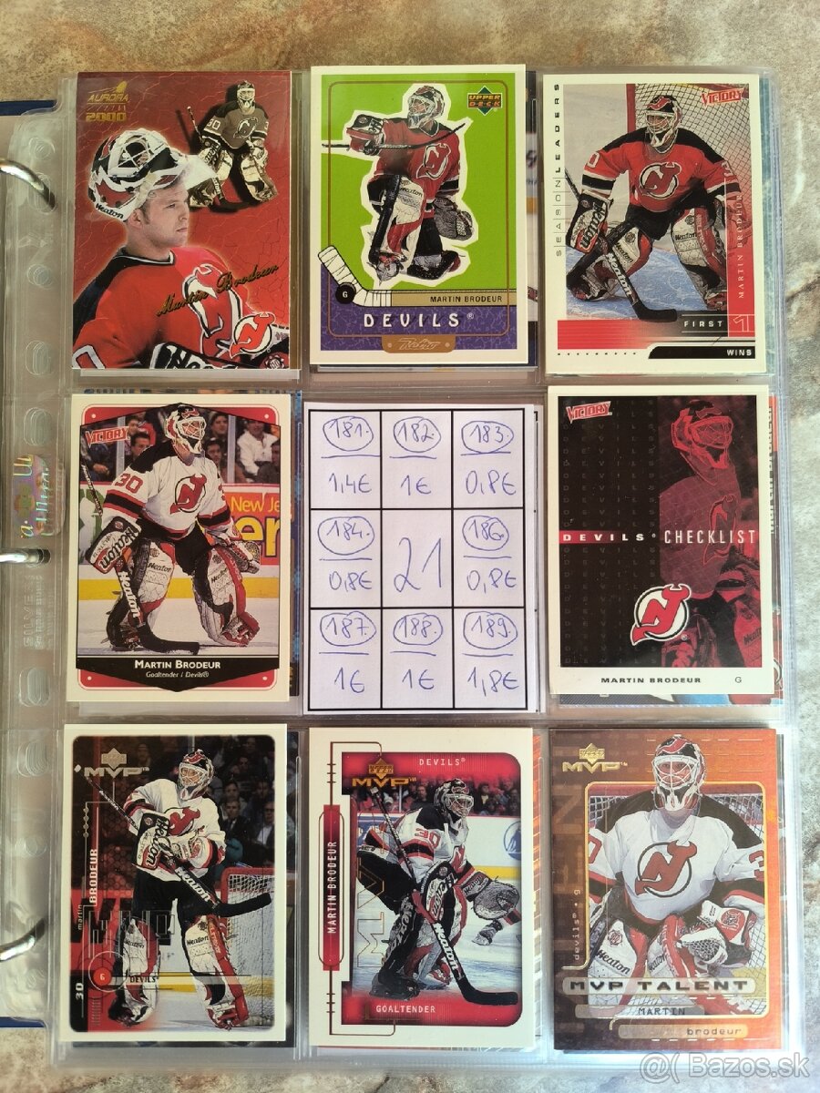 Hokejové kartičky - Martin Brodeur 2