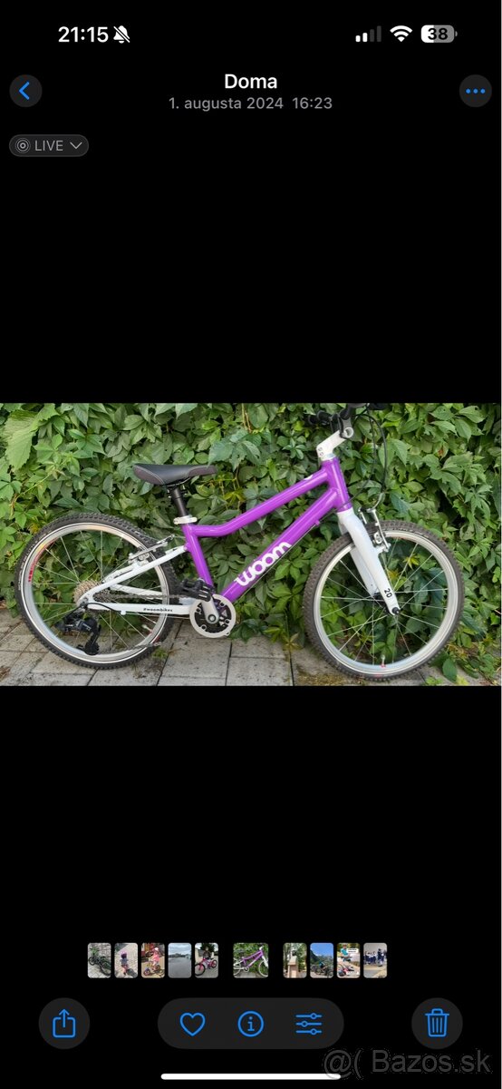Predám detsky bicykel WOOM 4
