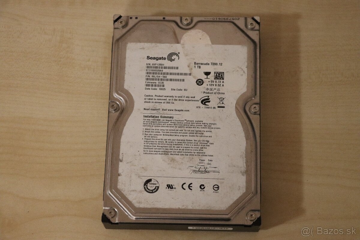 Seagate BarraCuda 1TB Hard disk (HDD)
