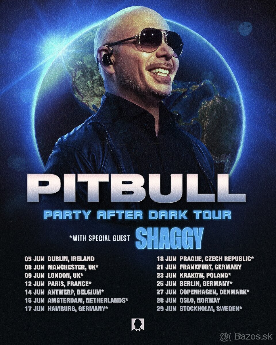 Predám lístok na koncert Pitbulla, 18.6.2025 v Prahe.