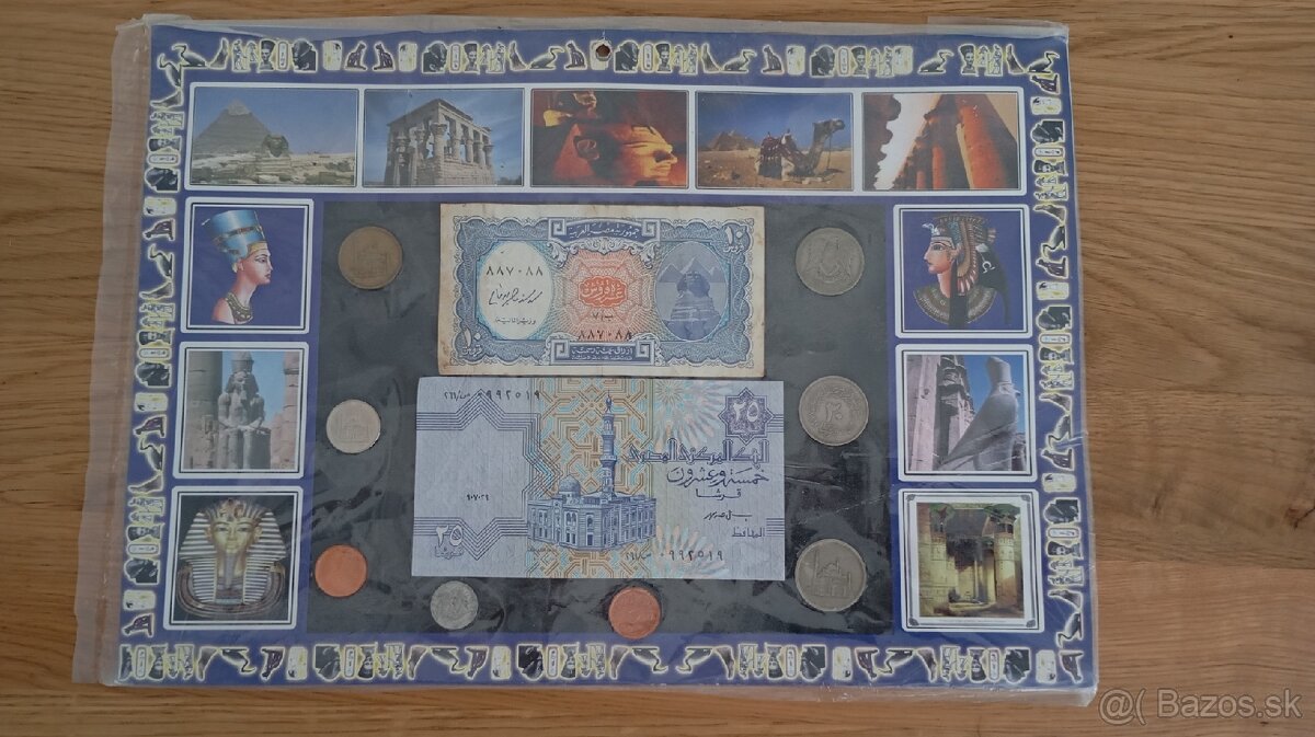 Mince a bankovky z Egypta
