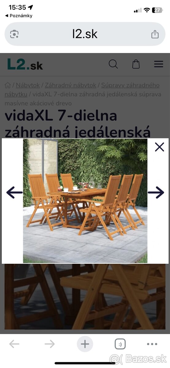 Záhradná sedacia súprava znížená cena