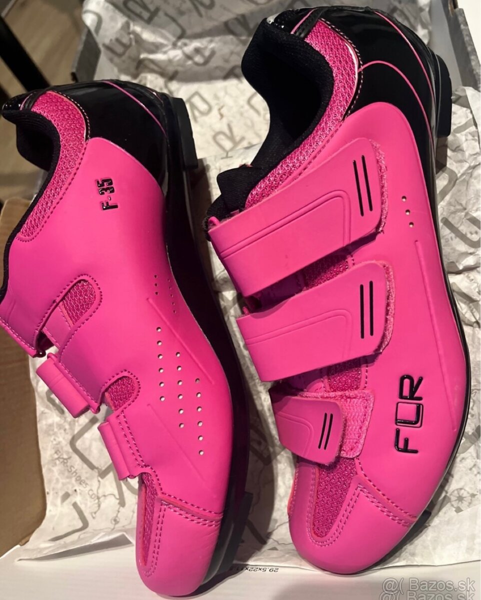 Dámske cyklistické tretry FLR F-35 Neon Pink č. 40