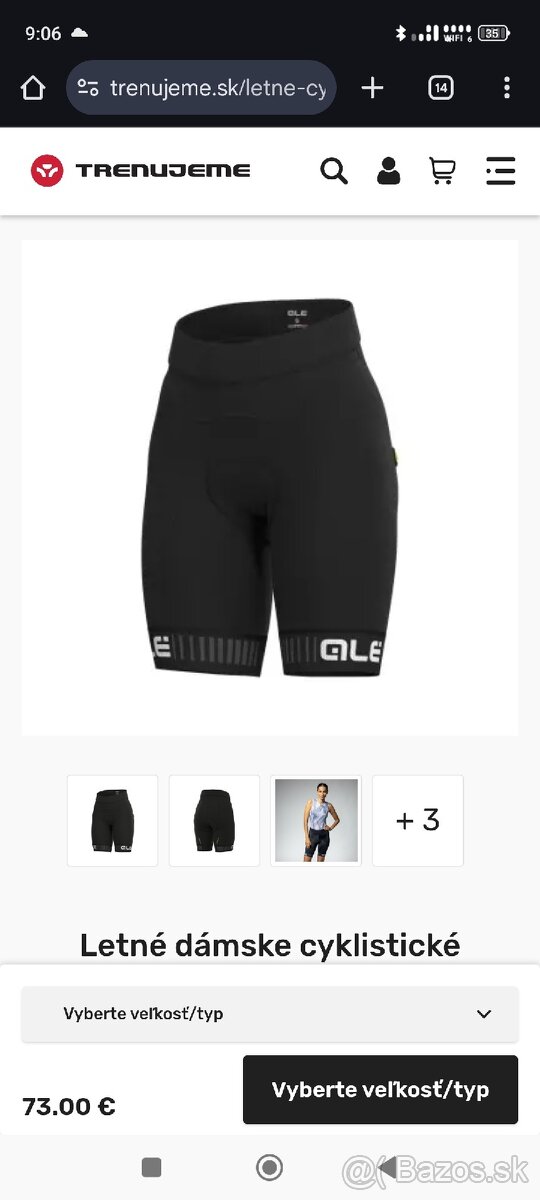 Dámske cyklistické kraťasy zn. ALÉ, Lko