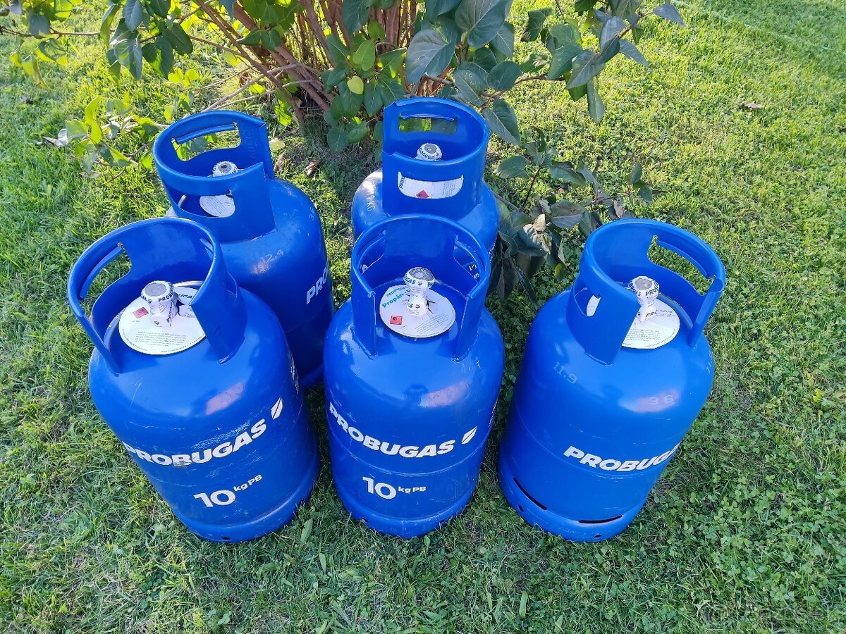 Predám 10kg plynové propan-butanové fľaše, nové a zapečatené