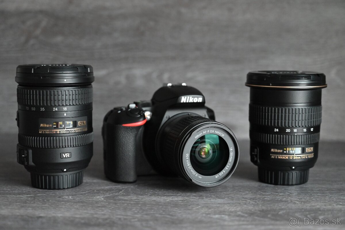 Nikon D5600 so sadou objektívov