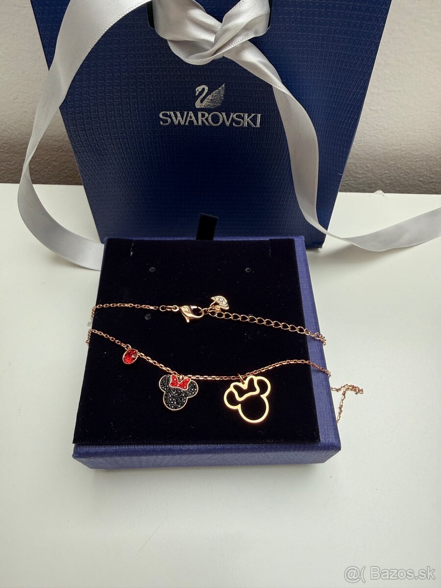 Swarovski Mickey & Minnie prívesok, viacfarebný, pozlátený