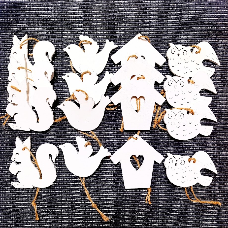 biele vianonce ozdoby 16 kusov