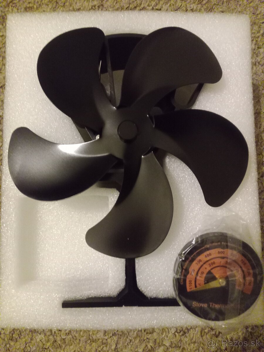 Krbový ventilátor + teplomer na rúru