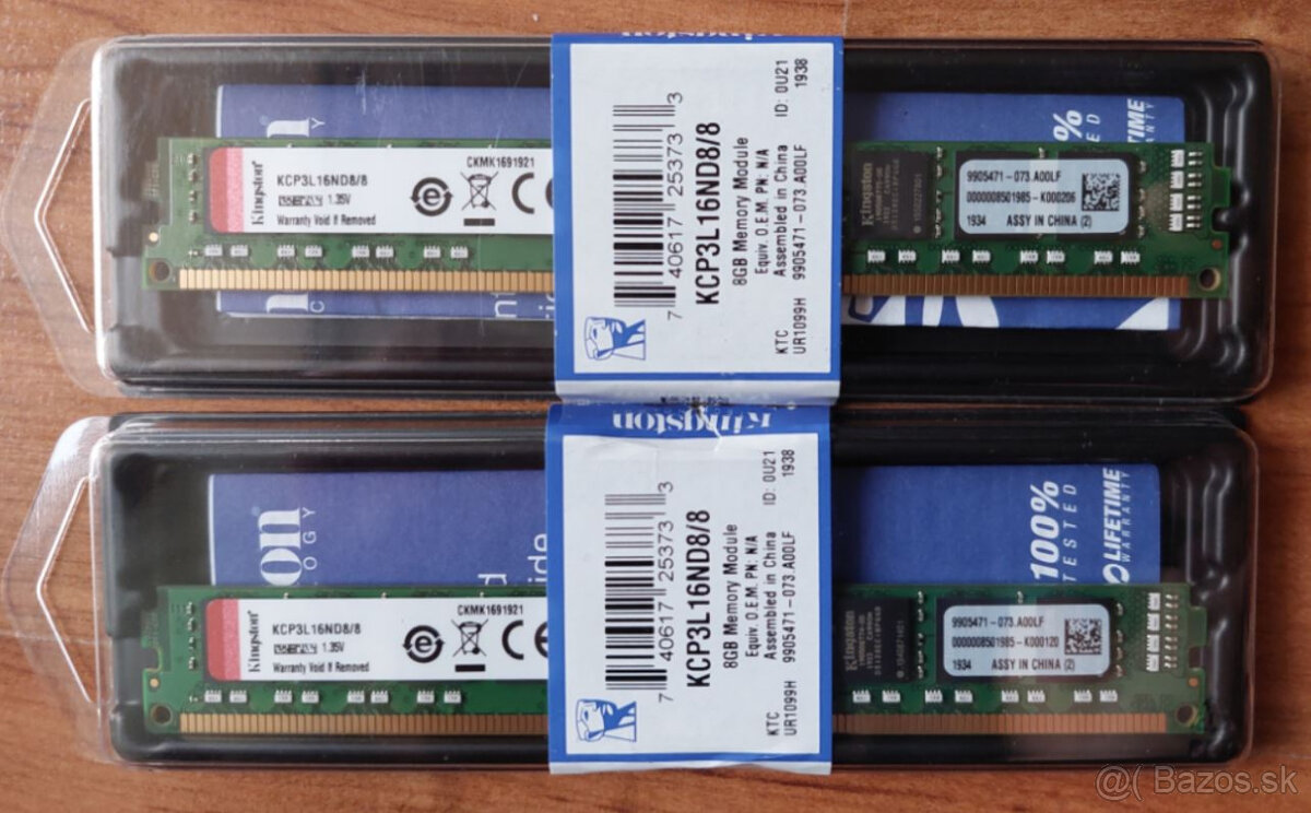 Predam nove pamate Kingston DDR3 8GB