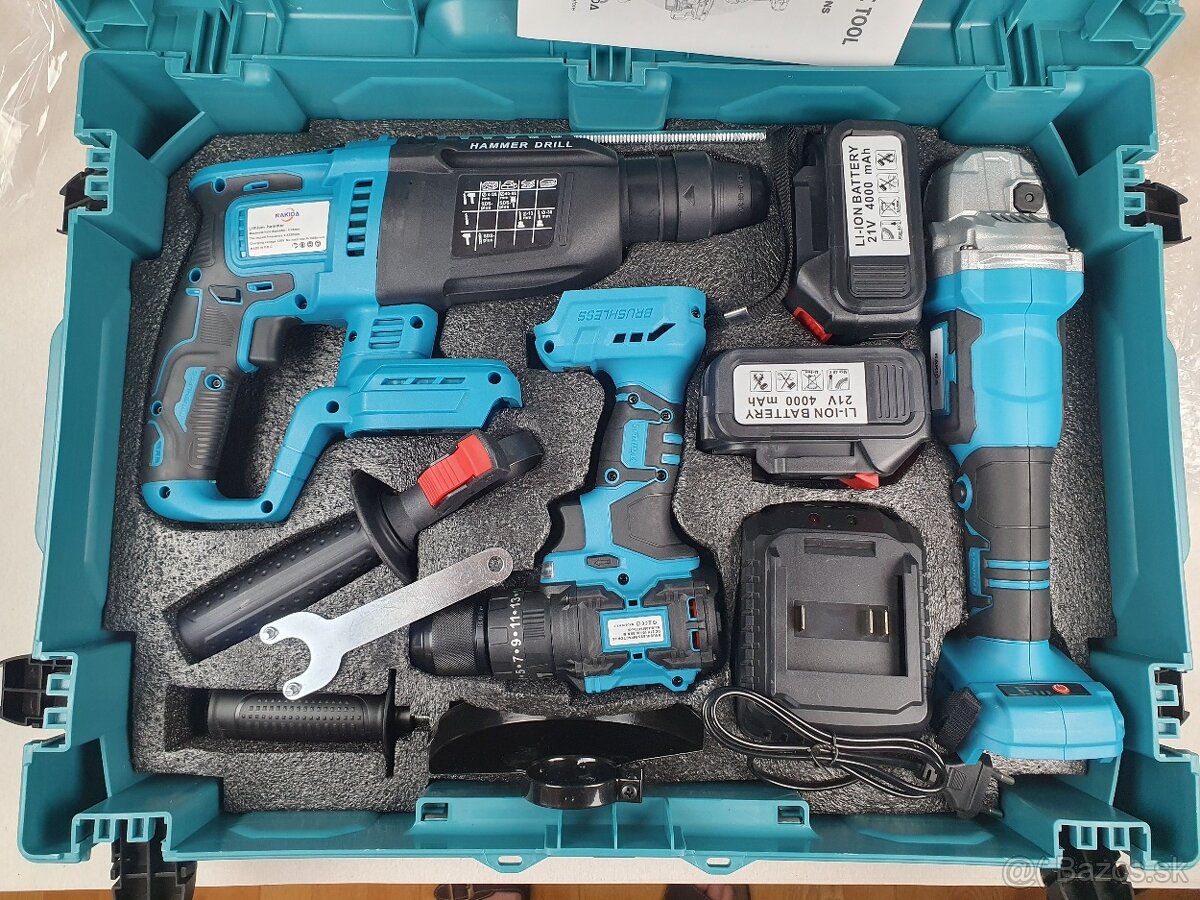 Sada Aku nářadí 3v1 - Flexa, příklepové kladivo, vrtačka