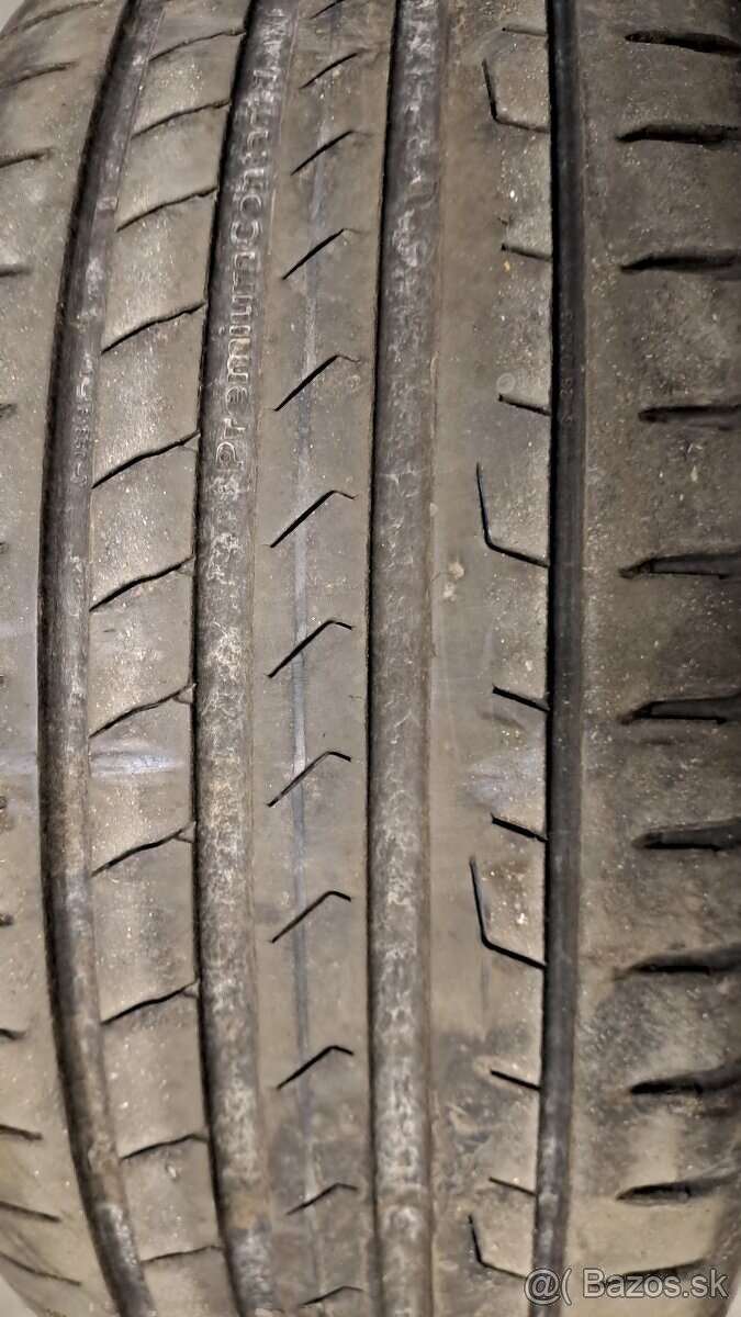 Predám 1ks jazdená letná 225/45r17-91Y Continental