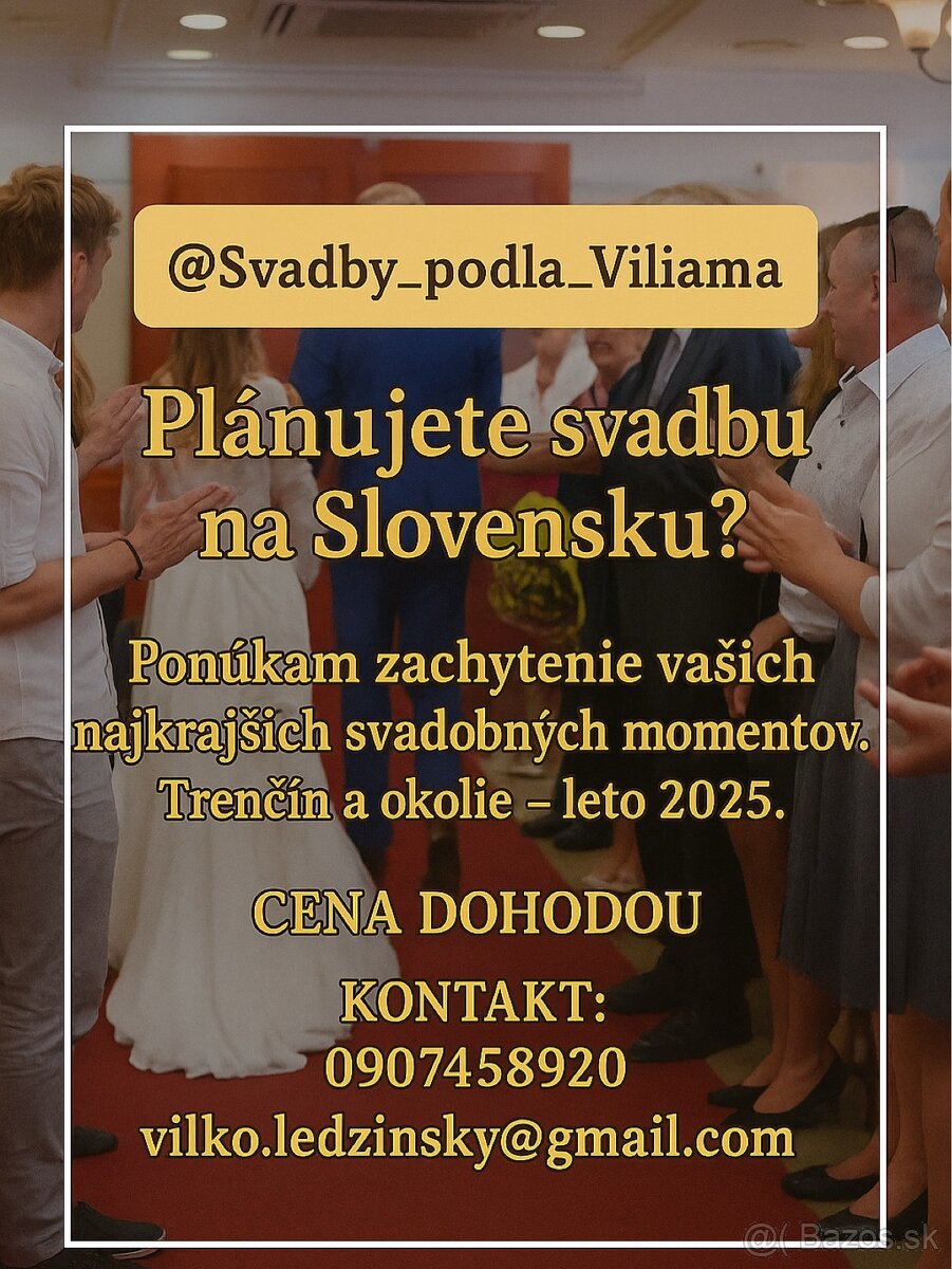 Fotograf na spoločenské akcie a svadby