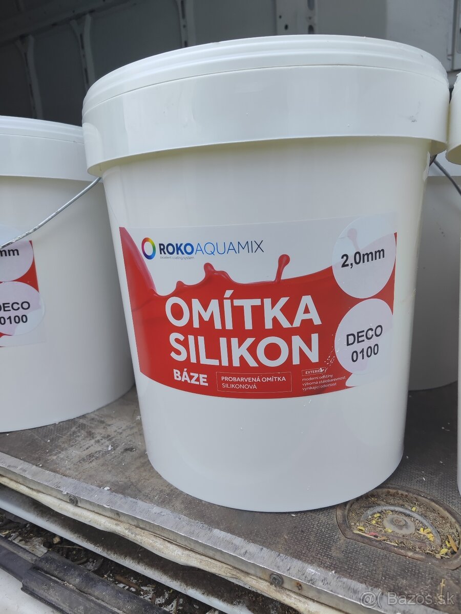 SILIKONOVÁ OMIETKA ROKO 25 kg biela hladena 2mm