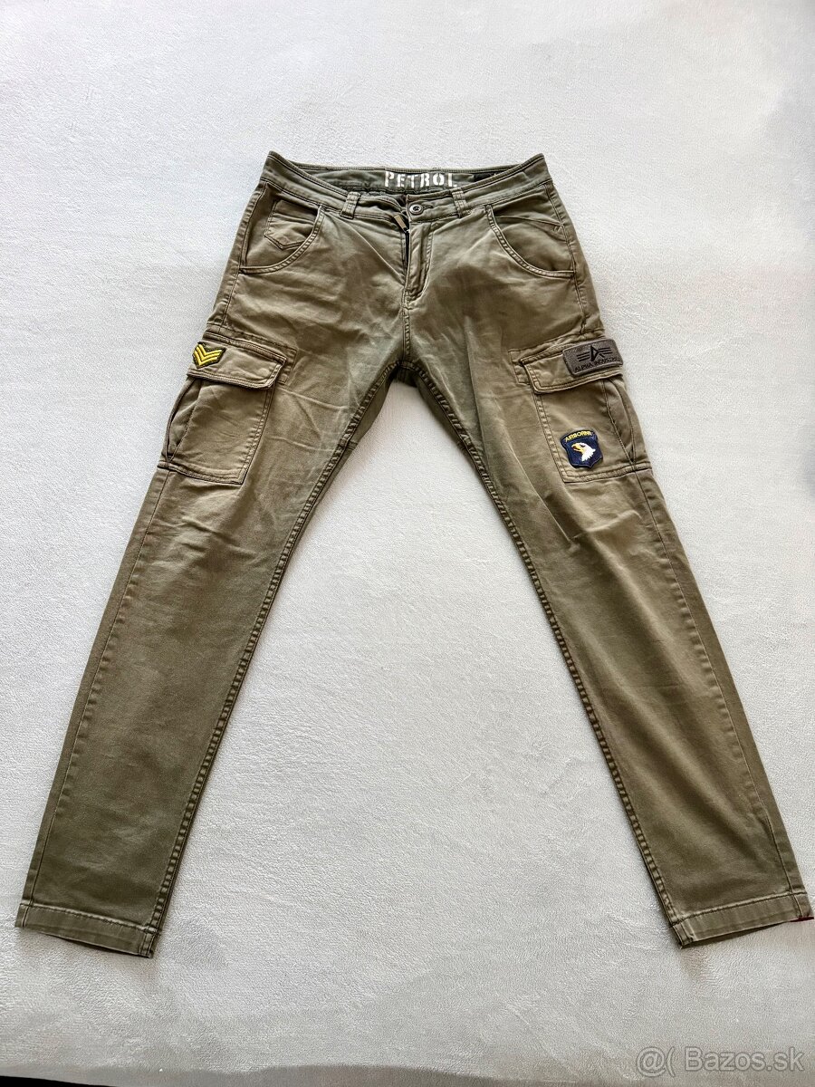 ALPHA INDUSTRIES nohavice Petrol Patch Pant - olivové.