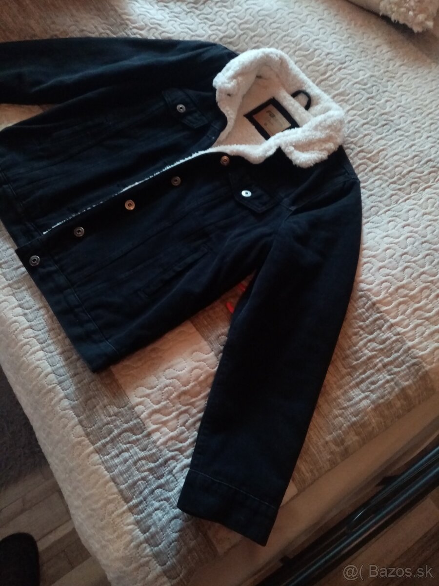 Riflová zateplená bunda