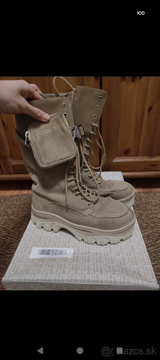 Bronx kožené čižmy