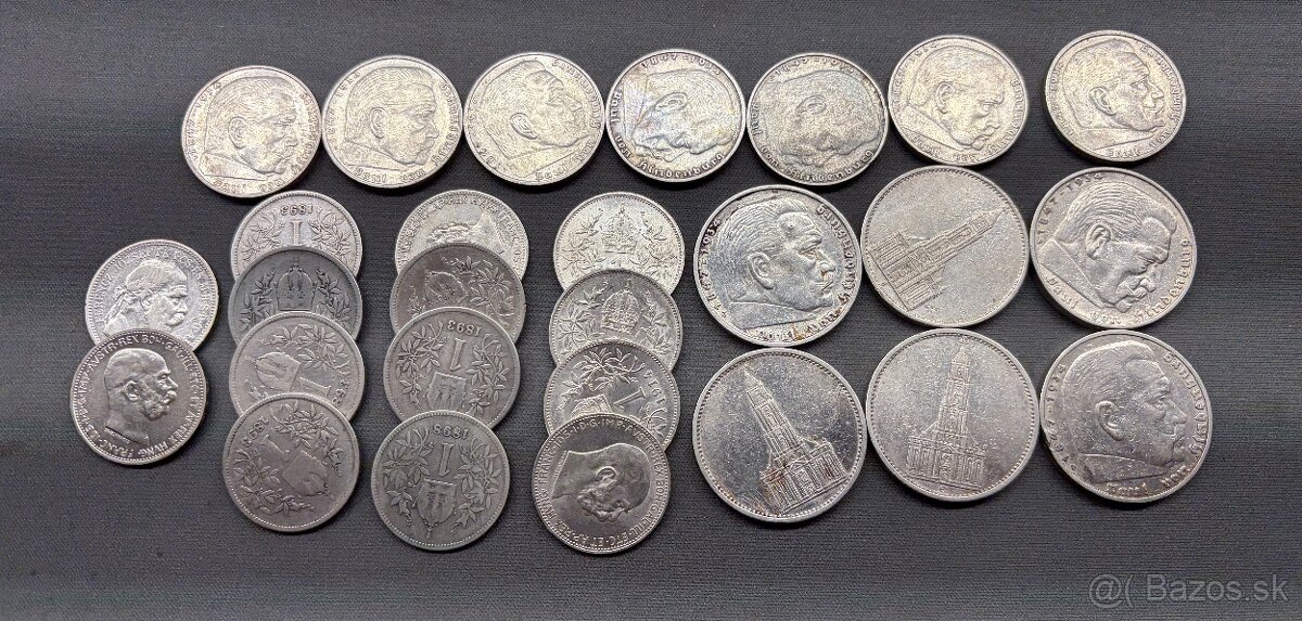Strieborne mince za cenu kovu