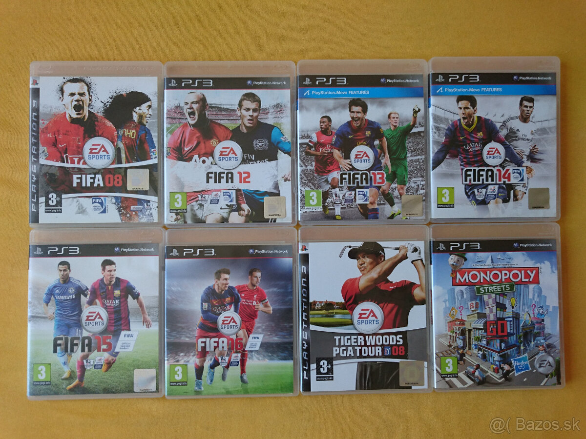 Hra na PS3 - FIFA, TIGER WOODS, MONOPOLY
