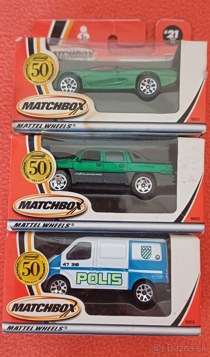 MATCHBOX  3ks sady po 15EUR-100% stav