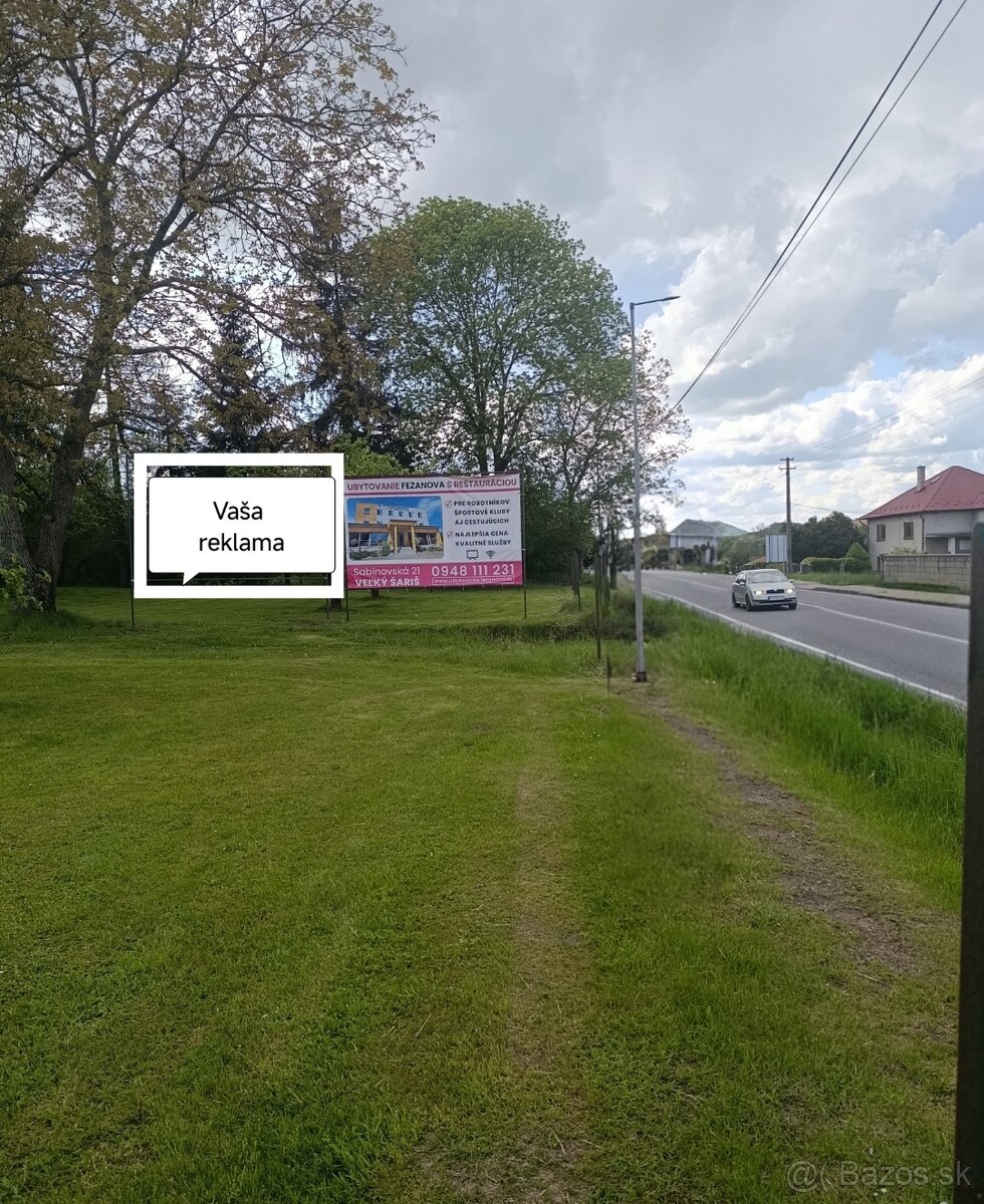 Reklamná plocha billboard 4m x 2,5m