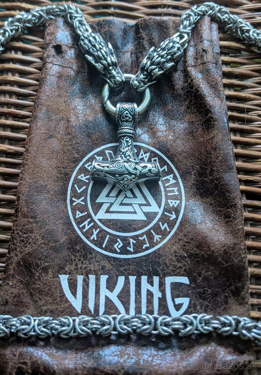 VIKINGSKÝ SET – Thor kladivo Mjölnir + Fenrir vlčí náramok