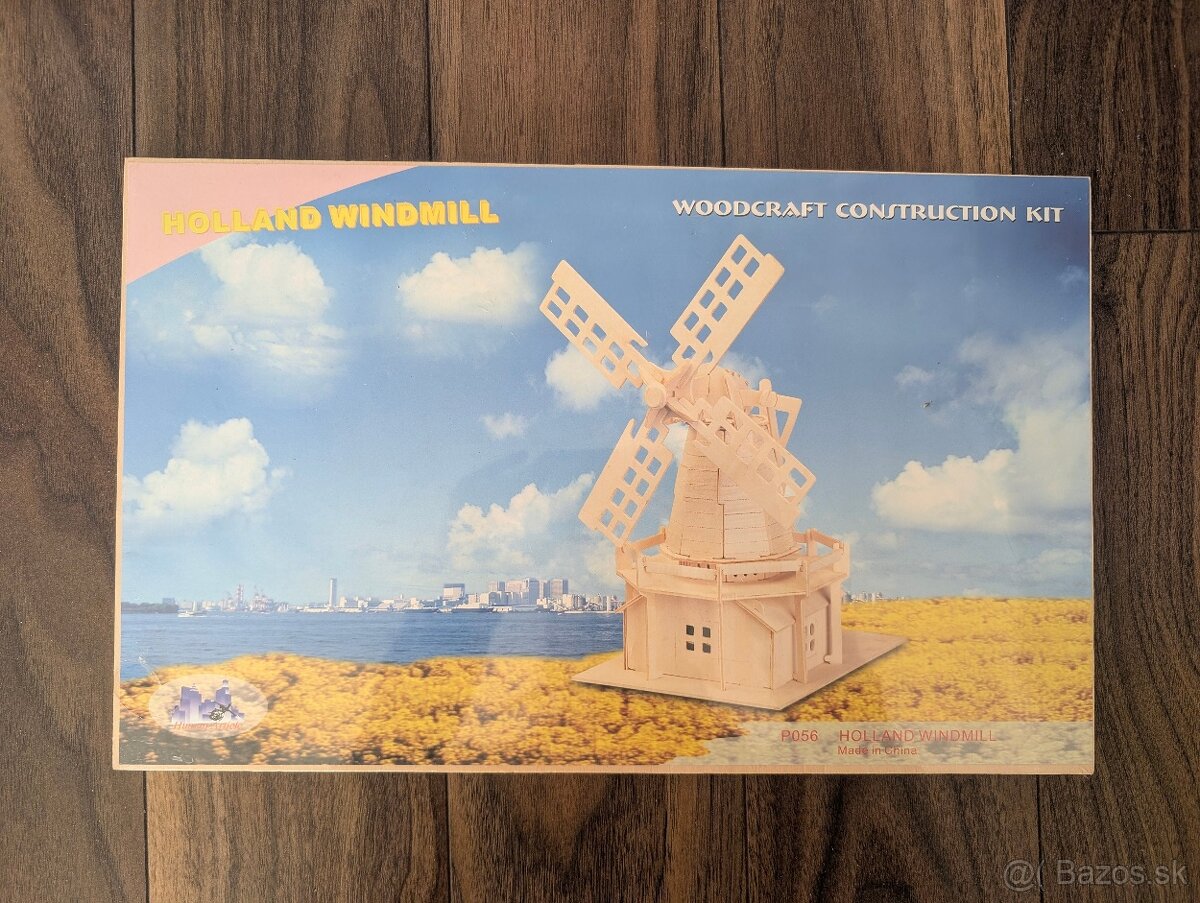 Nerozbalené drevené 3D puzzle - Mlyn