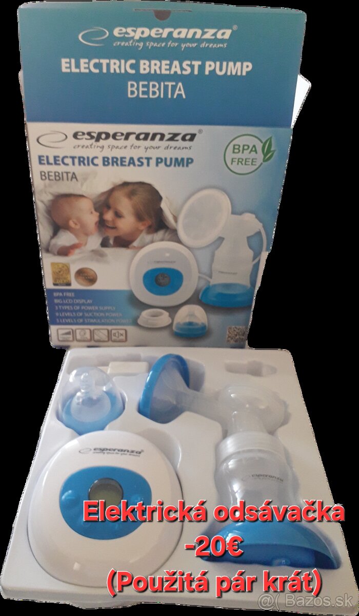 Elektrická odsávačka mlieka Esperanza Bebita