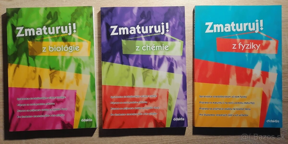 Zmaturuj z biológie, Zmaturuj z chémie, Zmaturuj z fyziky