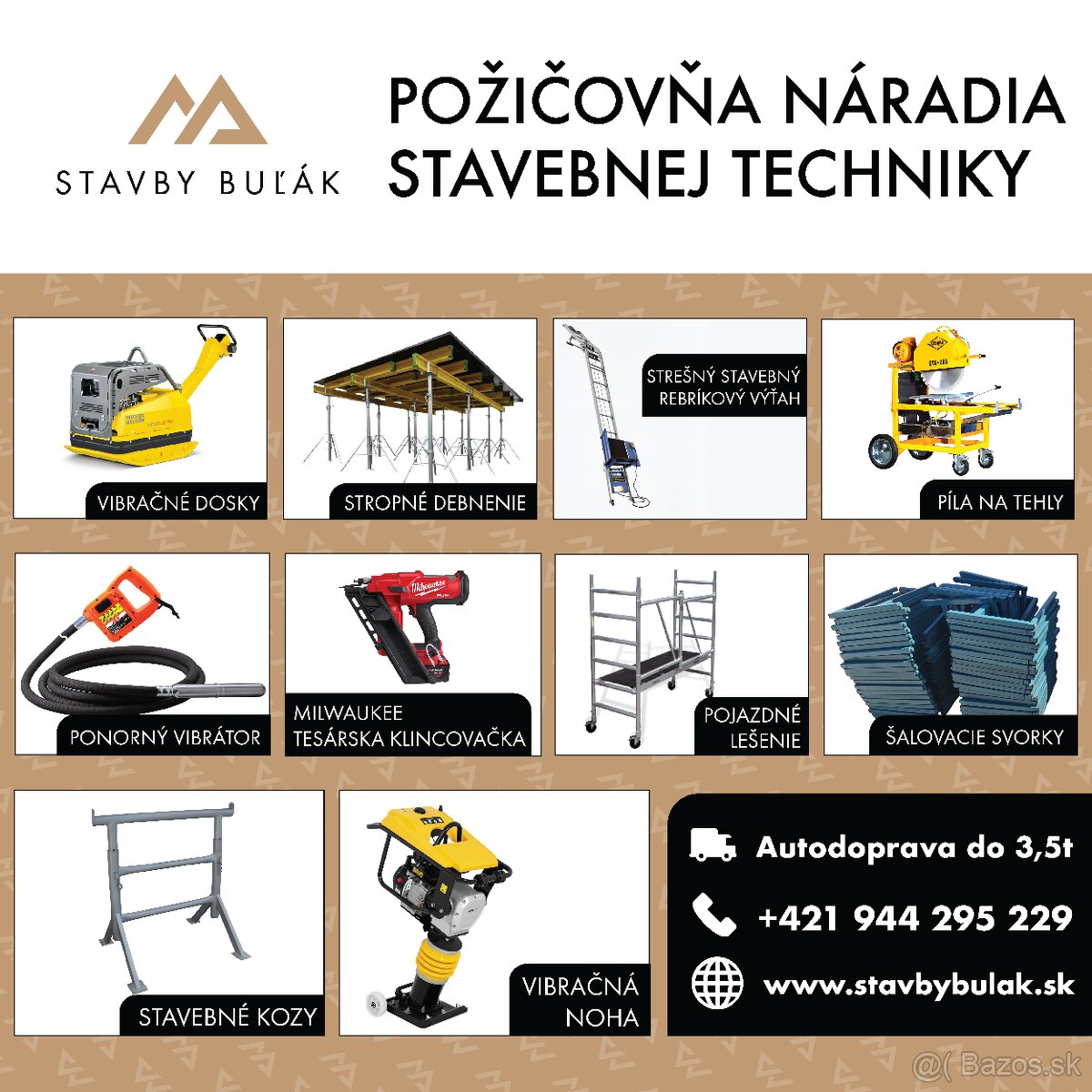 Požičovňa náradia stavebnej techniky