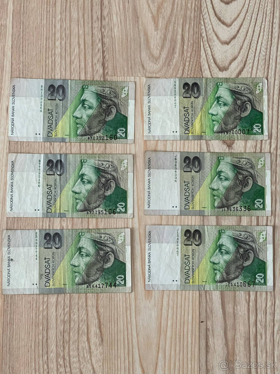 Slovenské bankovky 20 SK
