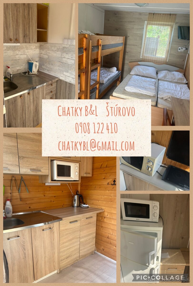 Ubytovabie v drevených chatkách - Štúrovo