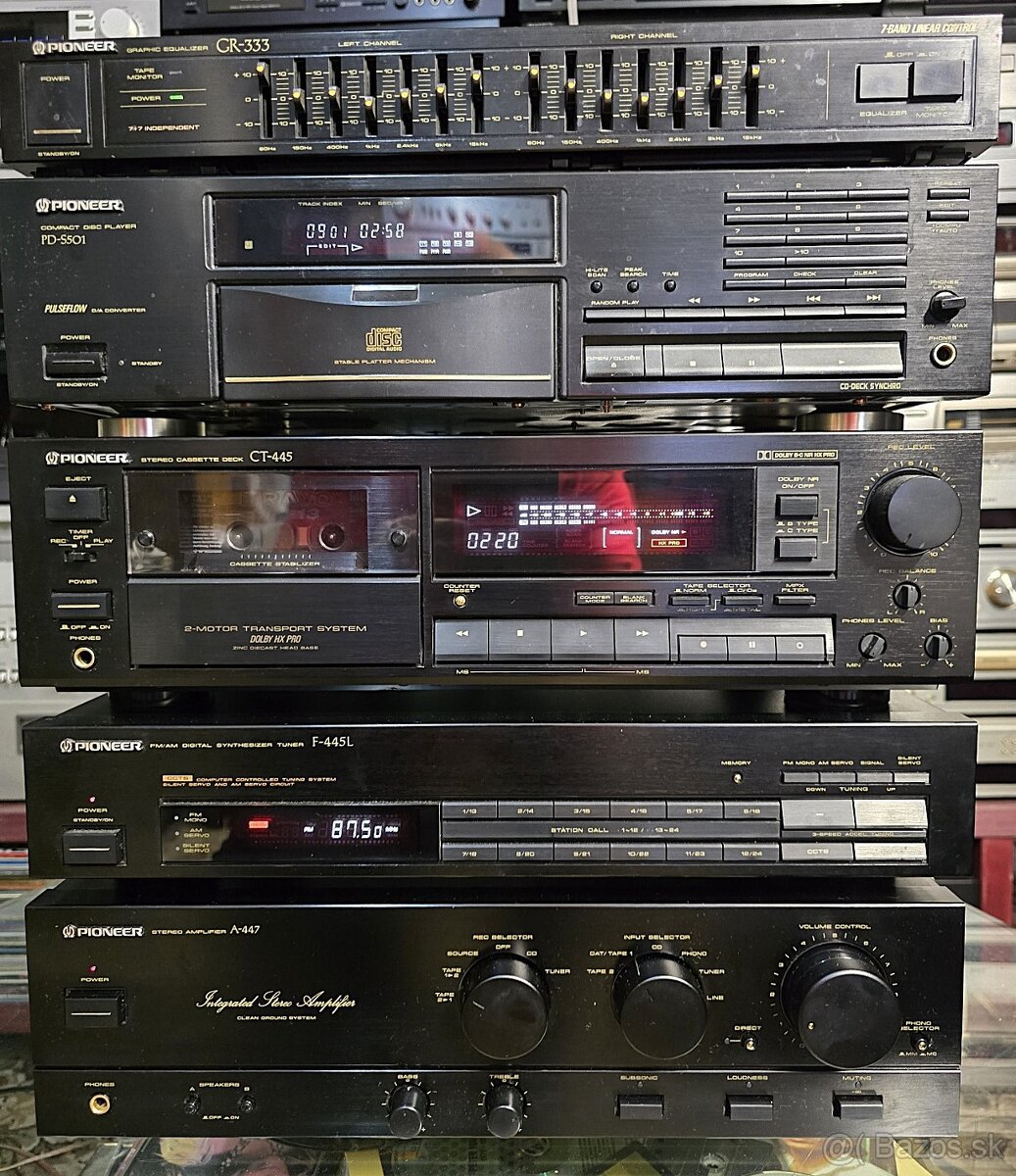 Pioneer HIFI SET A447, CT-445, PD-S501, F-445L, GR-333
