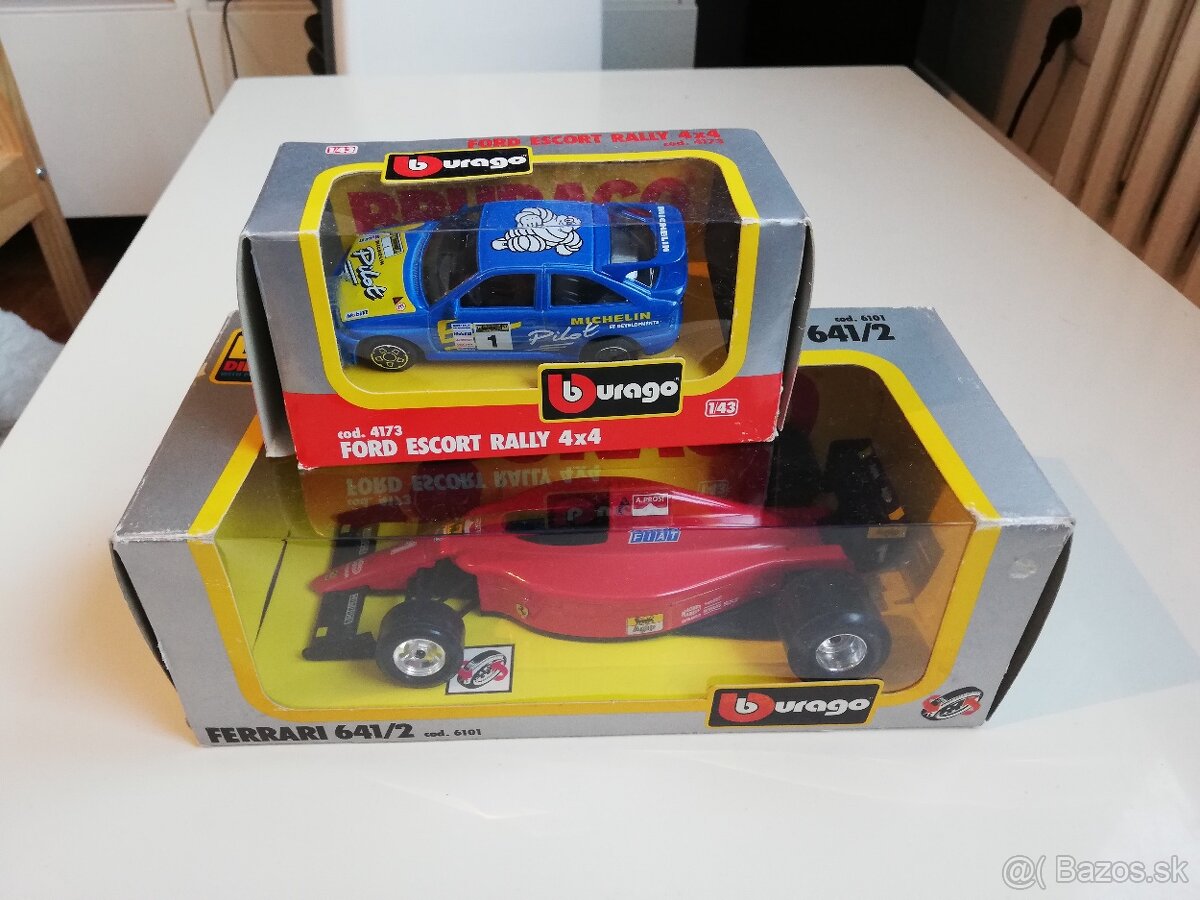 2x Bburago 1:24 Ferrari 641 +1:43 Ford Escort