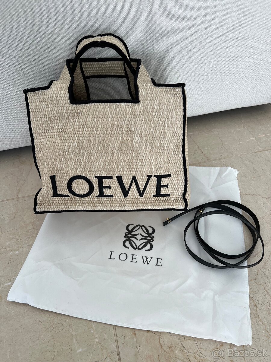 LOEWE LOGO RAFFIA TOTE BAG