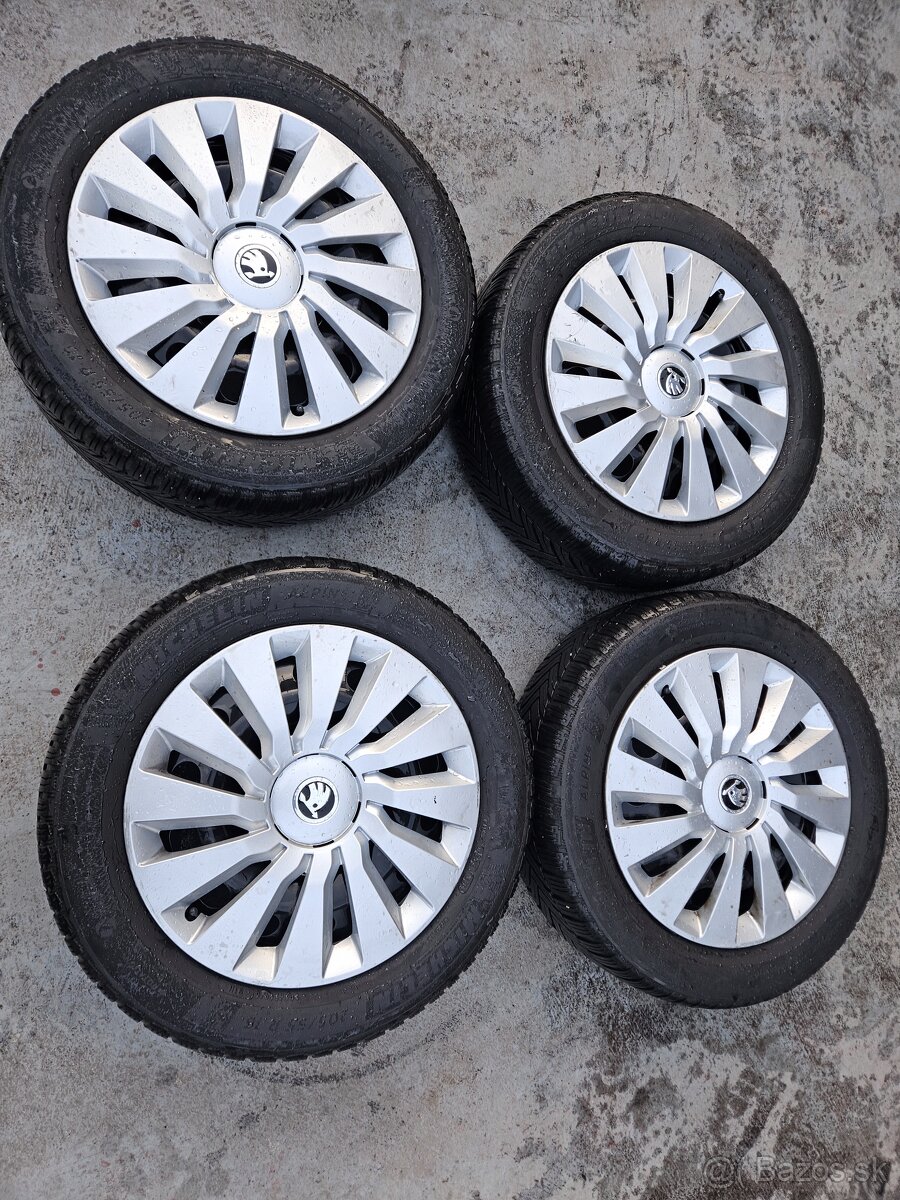Skoda celoročná 5x112 205/55R16 sada na diskoch