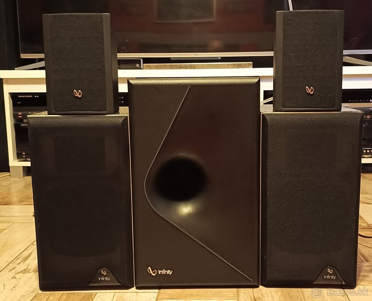 INFINITY Subwoofer + 2 x INFINITY predné + 2 x zadné Rep.r.