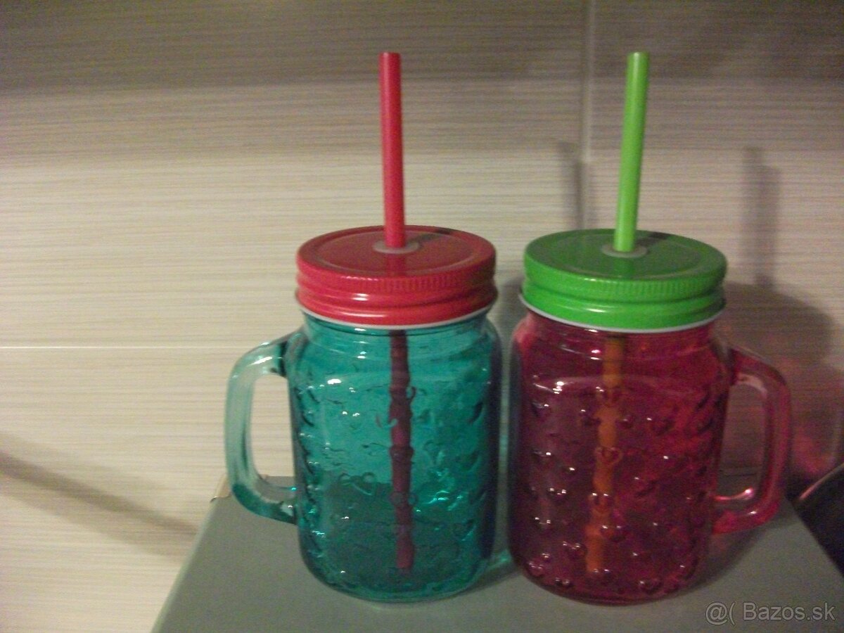 Farebné/2Poháre a 2xUm.Tanieriky-hrnčeky, 2iné