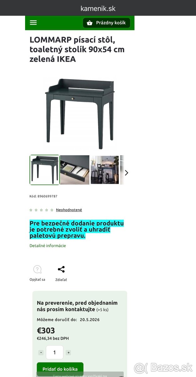 Ikea stolik Lommarp