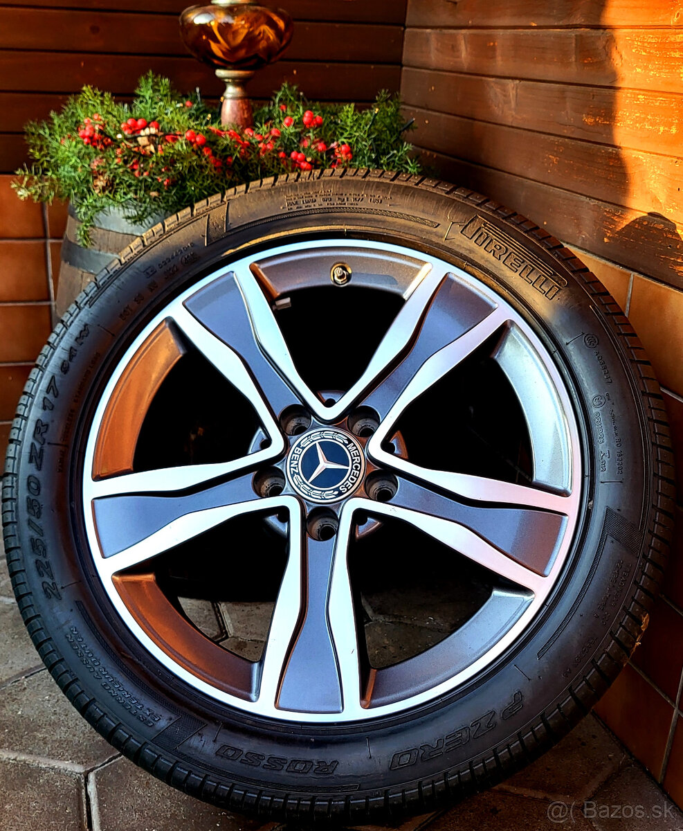 alu R17 5x112, bicolor, orig. Mercedes C + E (pneu 225/50)