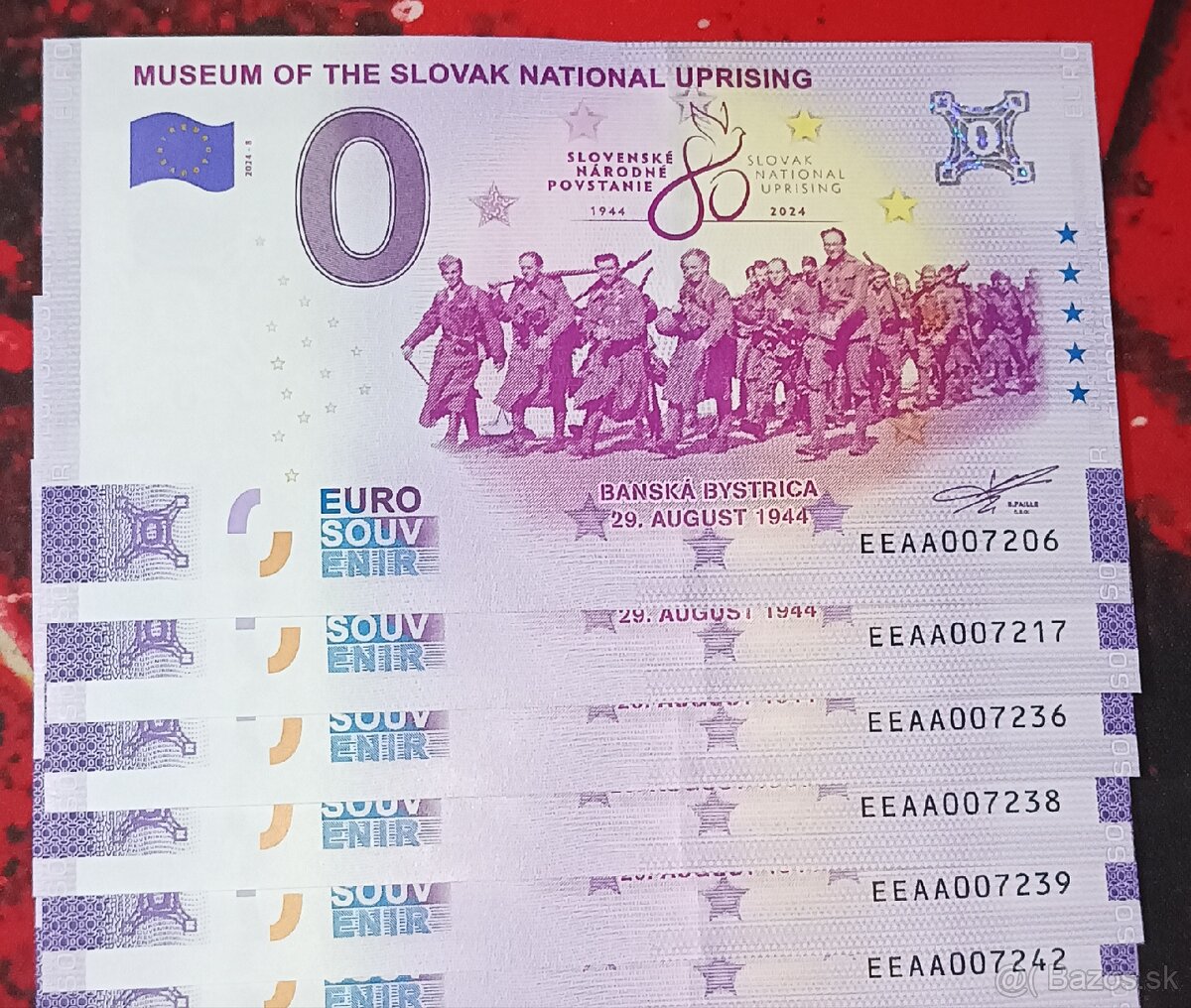 0€ bankovka, 0 eurova bankovka, 0 euro souvenir