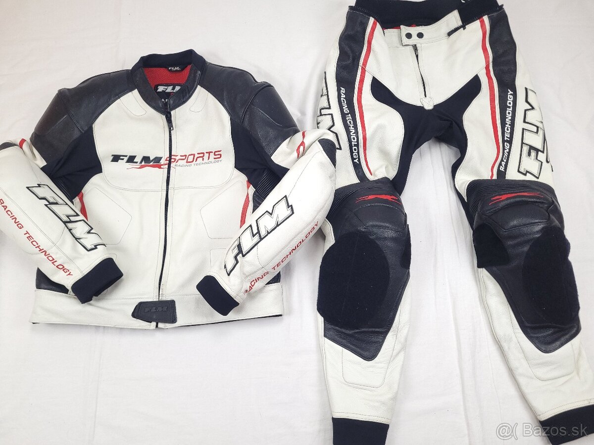 FLM Greyhound RED pánska dvojdielna moto kombinéza 54/52 XL/