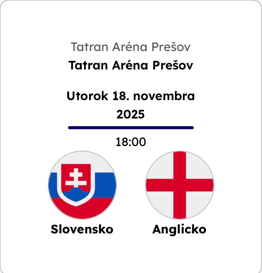 Slovensko U21 - Anglicko U21